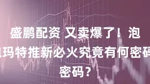 盛鹏配资 又卖爆了!泡泡玛特推新必火究竟有何密码?